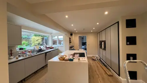 Click Here To Enlarge This Photo Of Open-Plan Kitchen Extension & Garden Landscaping in Nottingham